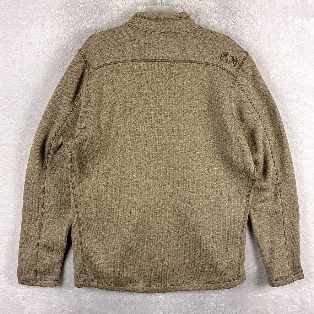 Kuiu Sweater Mens L Brown Fleece Base Camp Full Zip Hunting Outdoors Hiking
